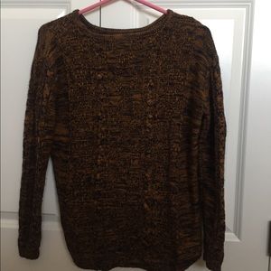 Chunky orange and black sweater